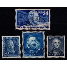 1949-1951-1952-1953 - Vesttyskland - Lot med bedre mærker - Frimærke - Stemplet.